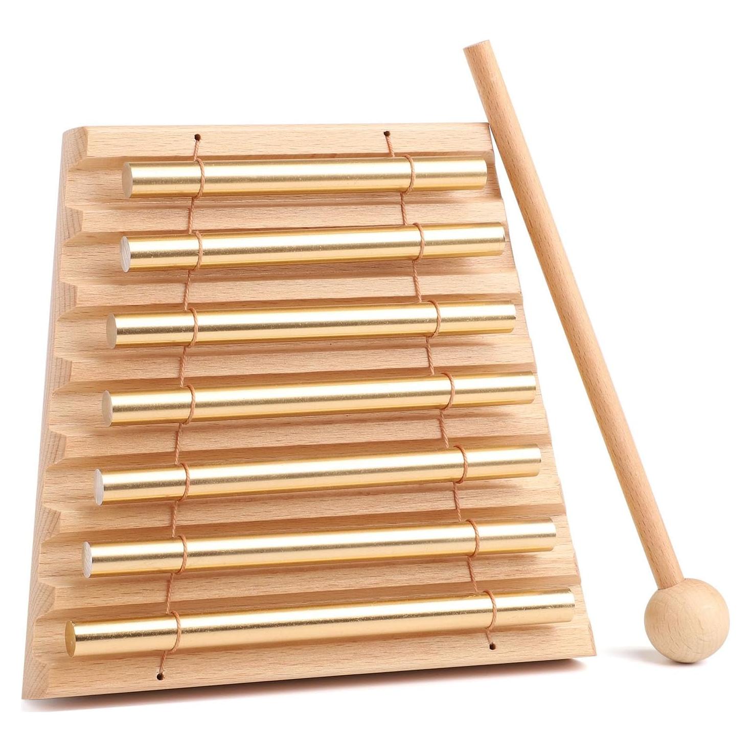 Campana de Meditación BGMUSER 7 Tonos Aluminio y Madera