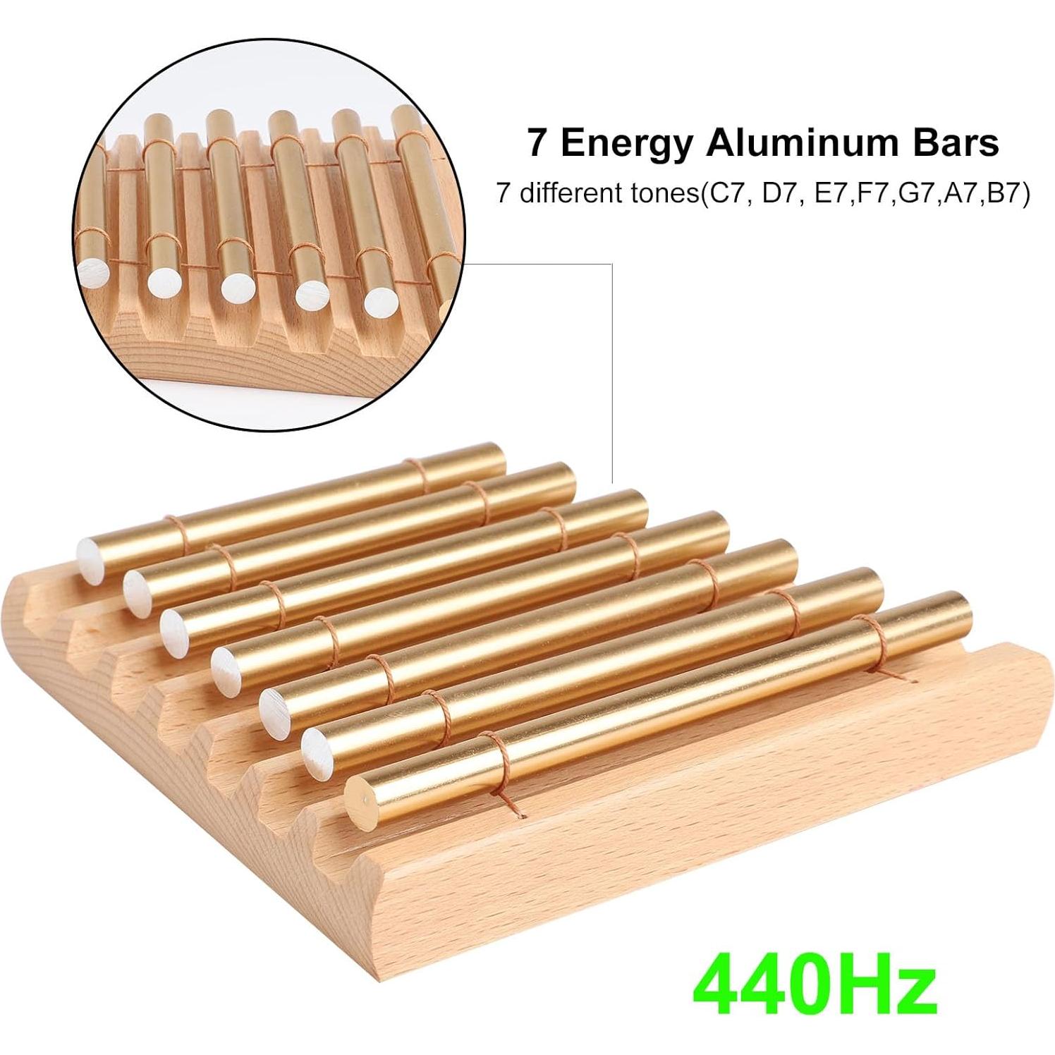 Campana de Meditación BGMUSER 7 Tonos Aluminio y Madera