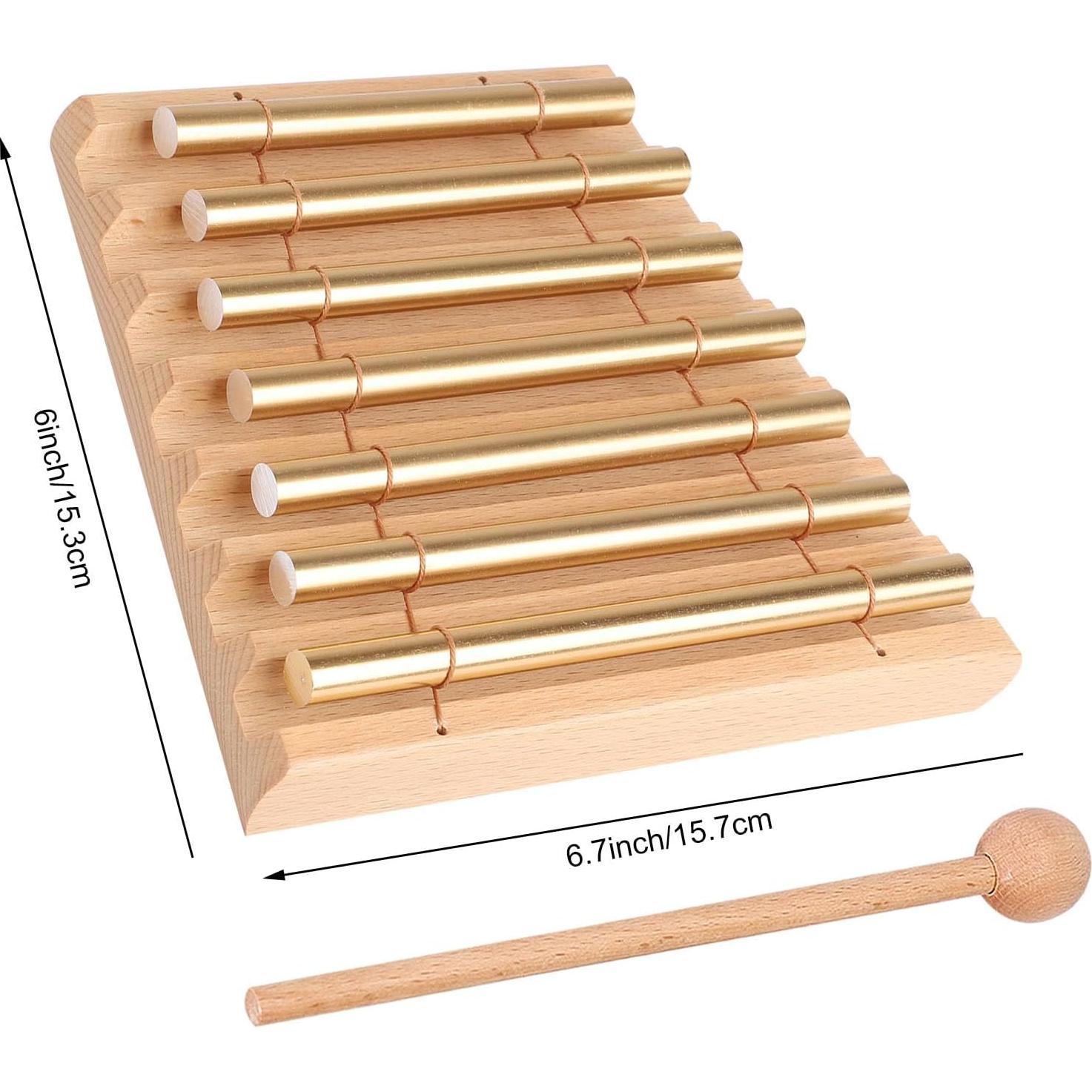 Campana de Meditación BGMUSER 7 Tonos Aluminio y Madera