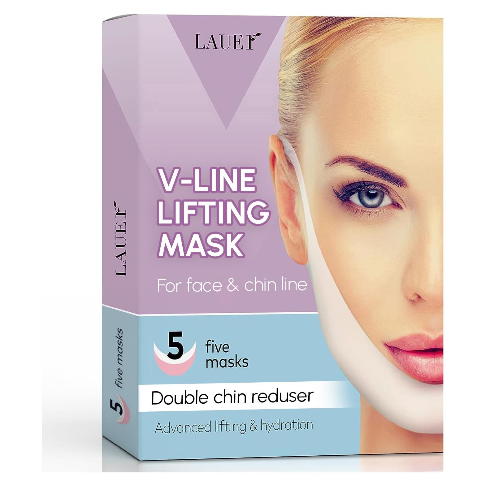 Cinta Facial Reafirmante Lauer 5 Pcs Elevación Mandíbula