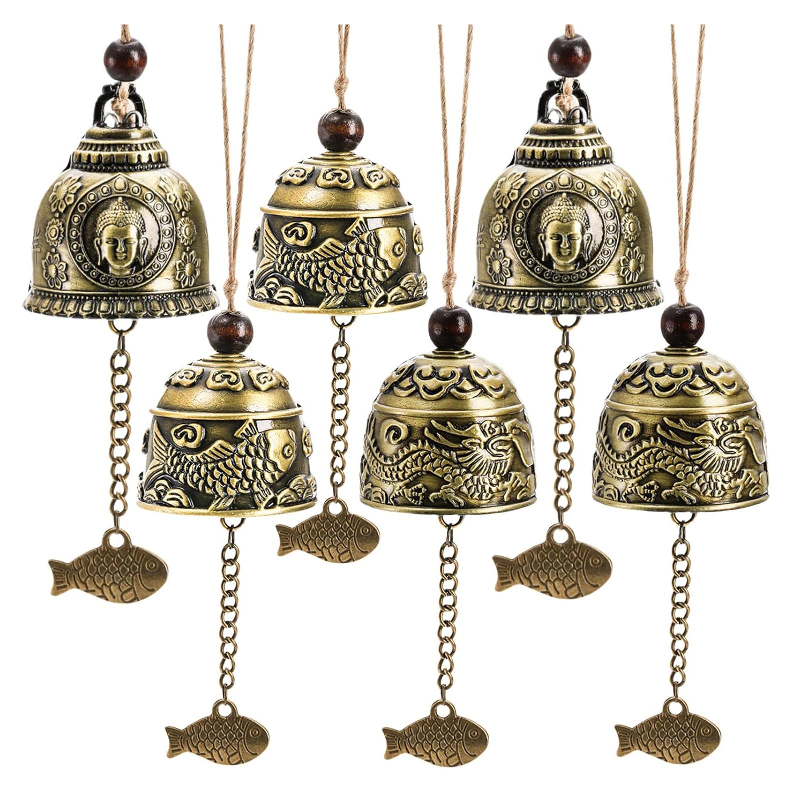 Campanas de Viento Peohud 6 Piezas Dragón Chino Vintage