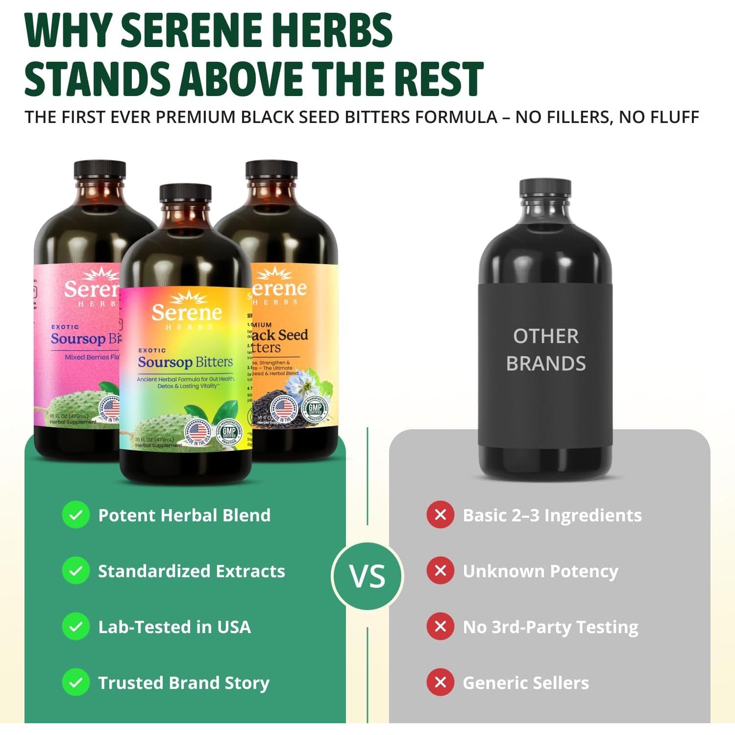 Bitters de Guanabana Serene Herbs - Paquete Triple 3x480ml