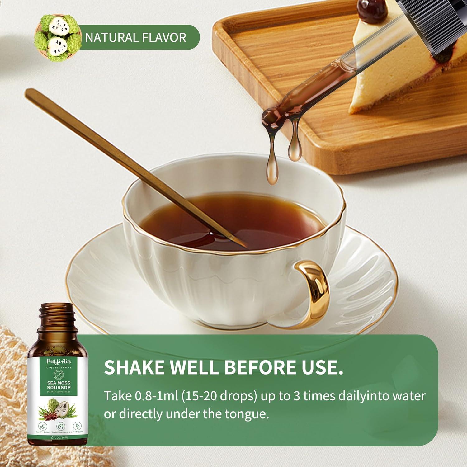 Gotas Líquidas PuffiAir Soursop y Musgo Marino 60ml