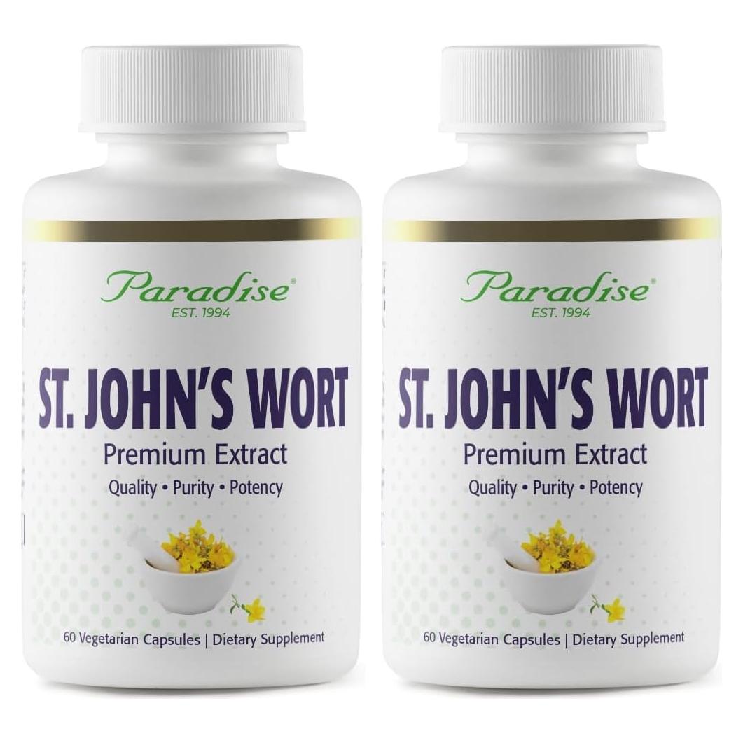 Extracto de Hierba de San Juan Paradise Herbs 90 Cápsulas Veganas