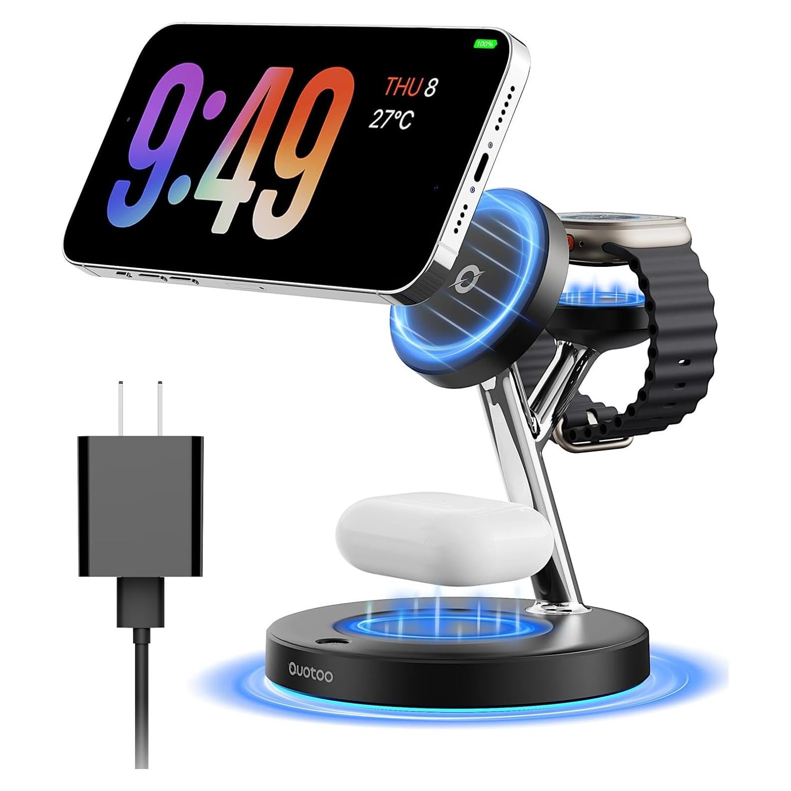 Estación de Carga 3 en 1 Mag-Safe para iPhone 16/15/14/13