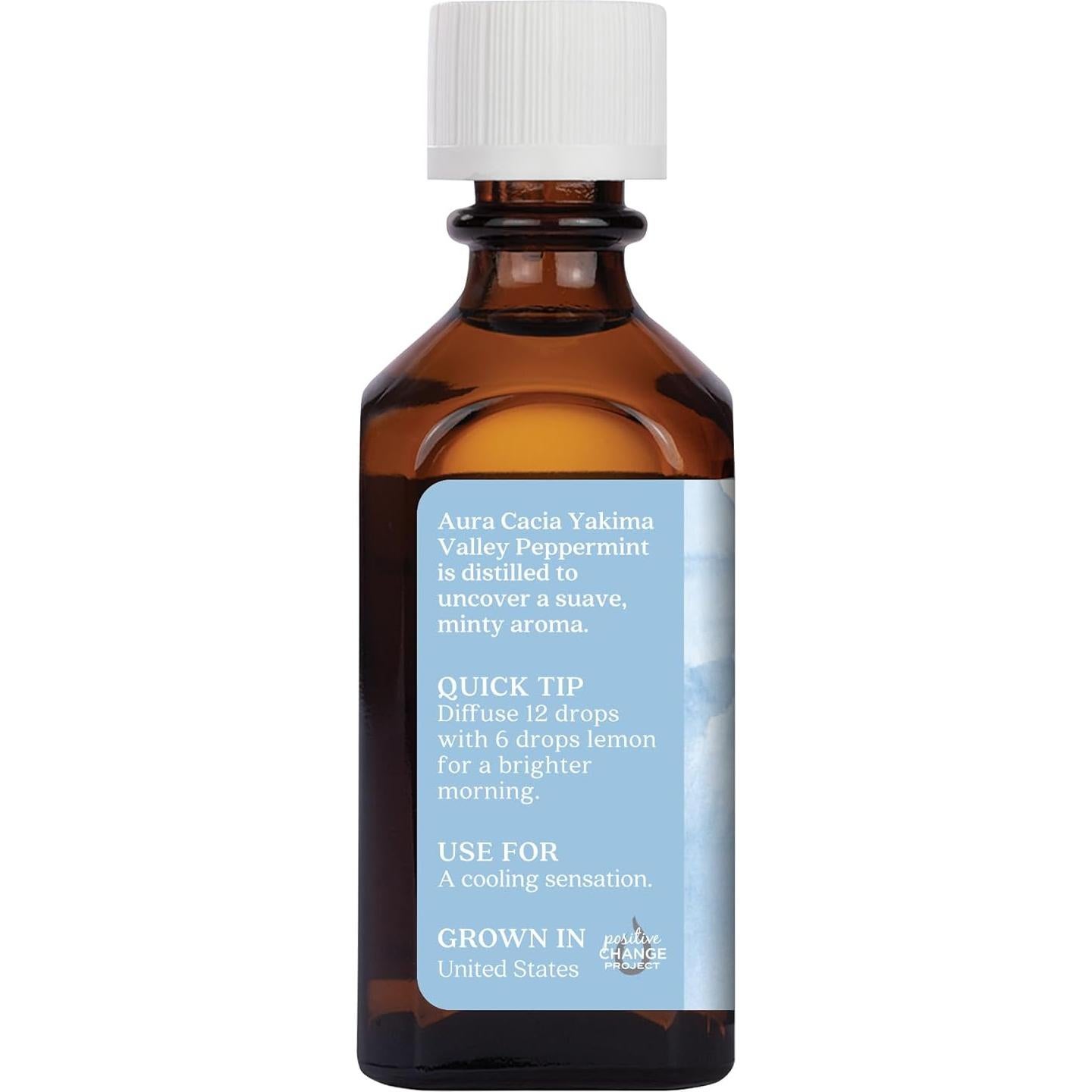 Aceite Esencial de Menta Aura Cacia 60 ml - 100% Puro