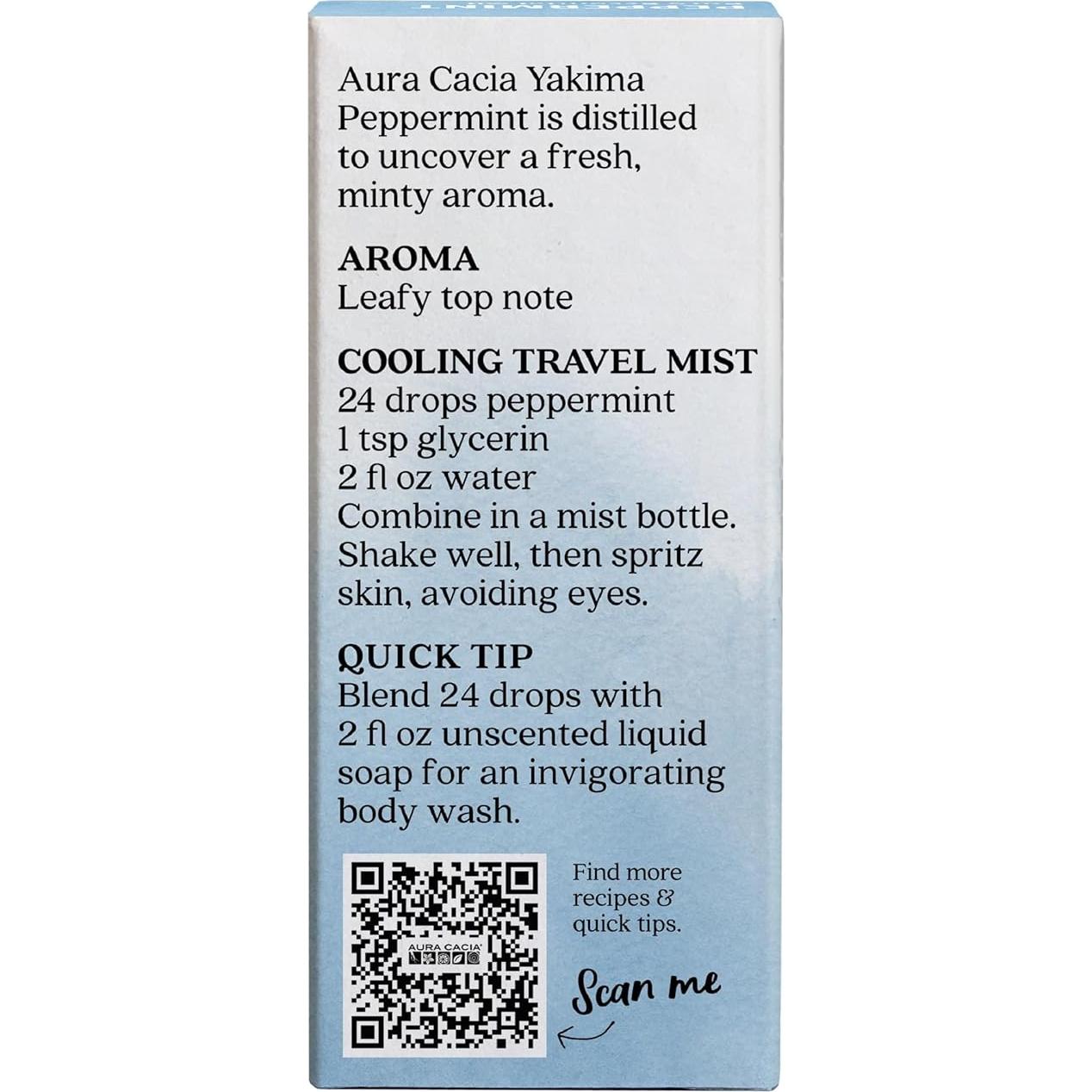 Aceite Esencial de Menta Aura Cacia 100% Puro 15 ml