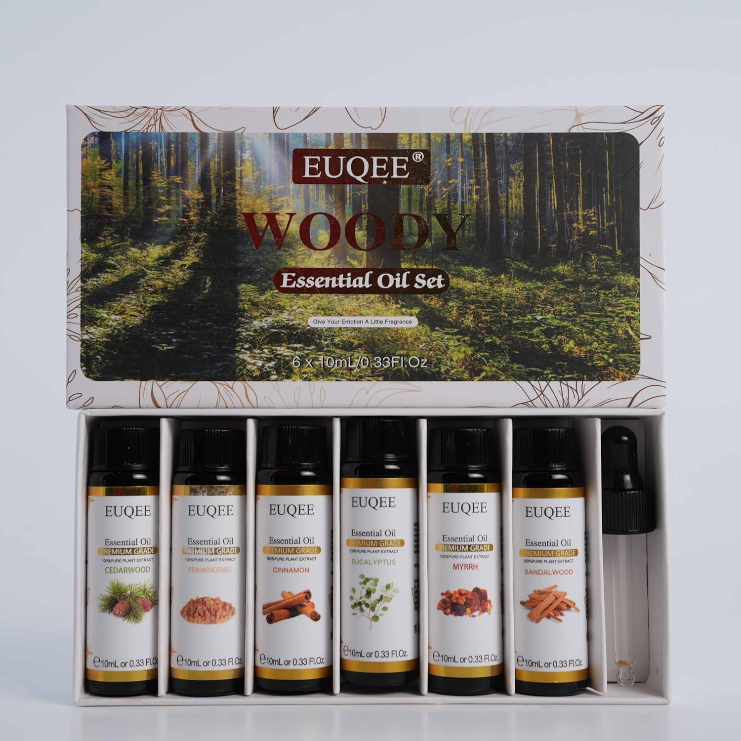 Set de Aceites Esenciales EUQEE 6x10ml Aromaterapia Natural