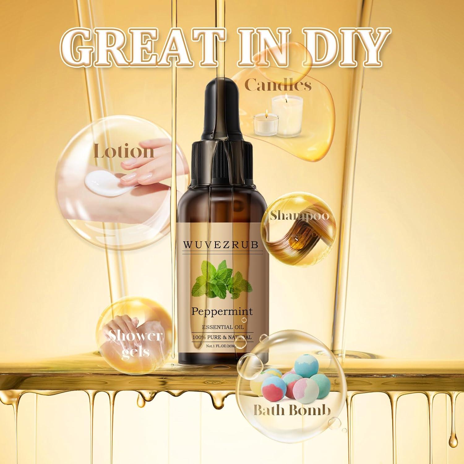 Aceite Esencial de Menta 30ML Wuvezrub - 100% Puro