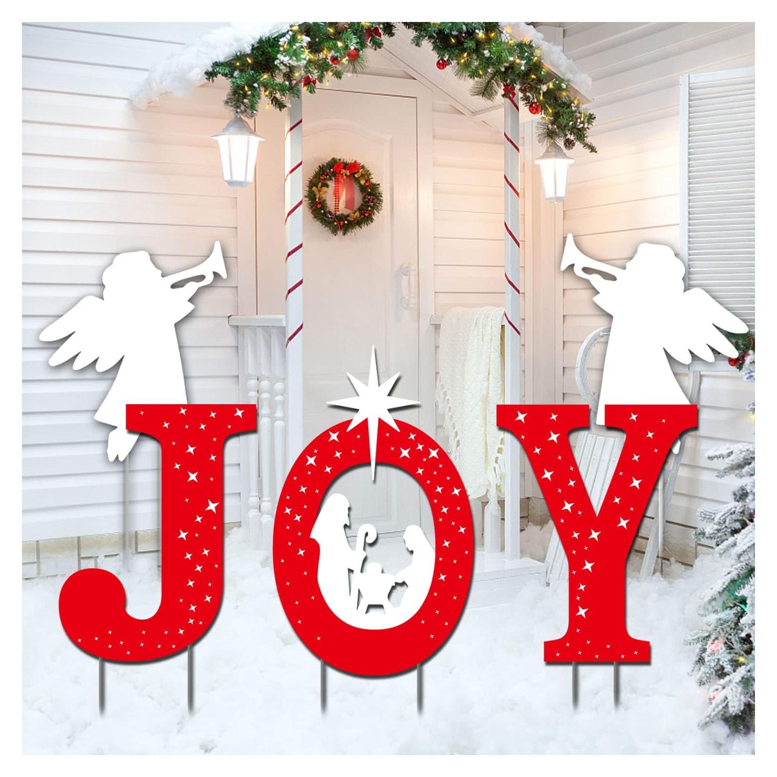 Decoraciones Navideñas al Aire Libre Joy - Natividad con Estacas