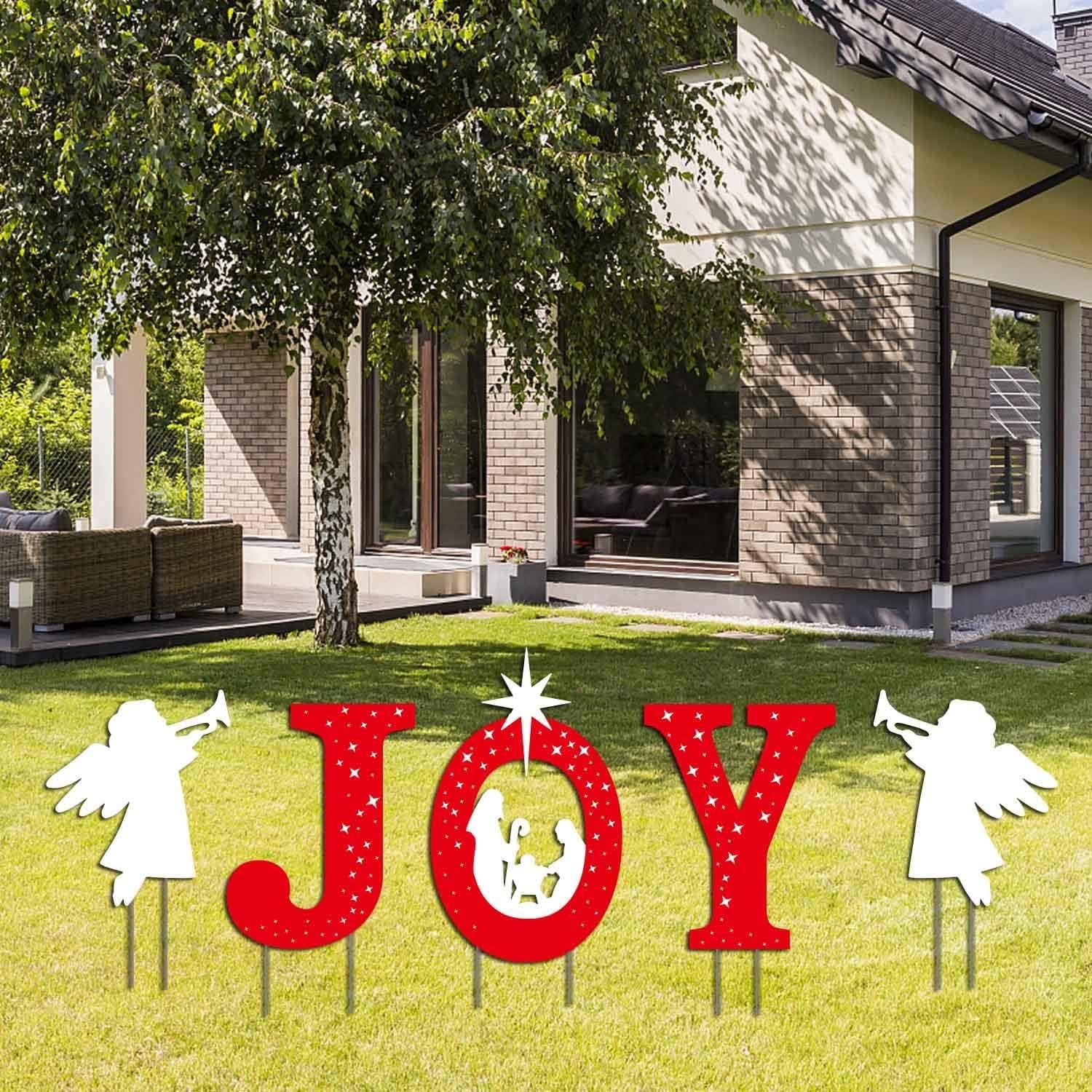 Decoraciones Navideñas al Aire Libre Joy - Natividad con Estacas