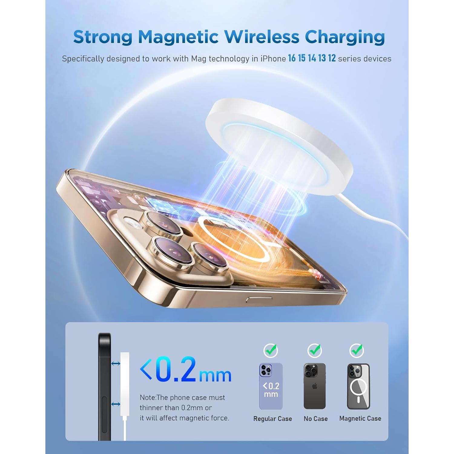 Cargador Inalámbrico Magnético Bohuma para iPhone 16/15/14/13/12