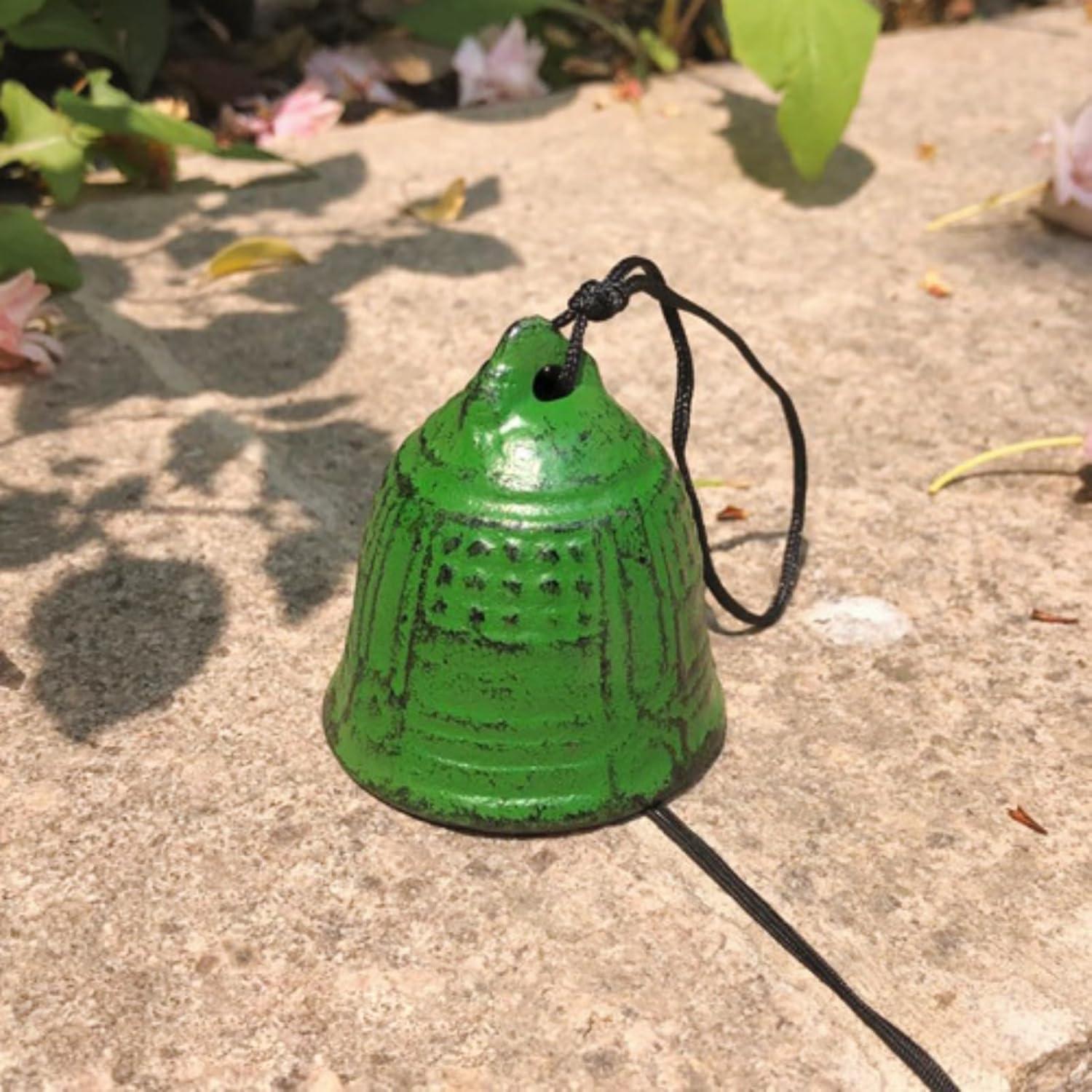 Campana de Viento AUNMAS de Hierro Fundido Verde 40cm