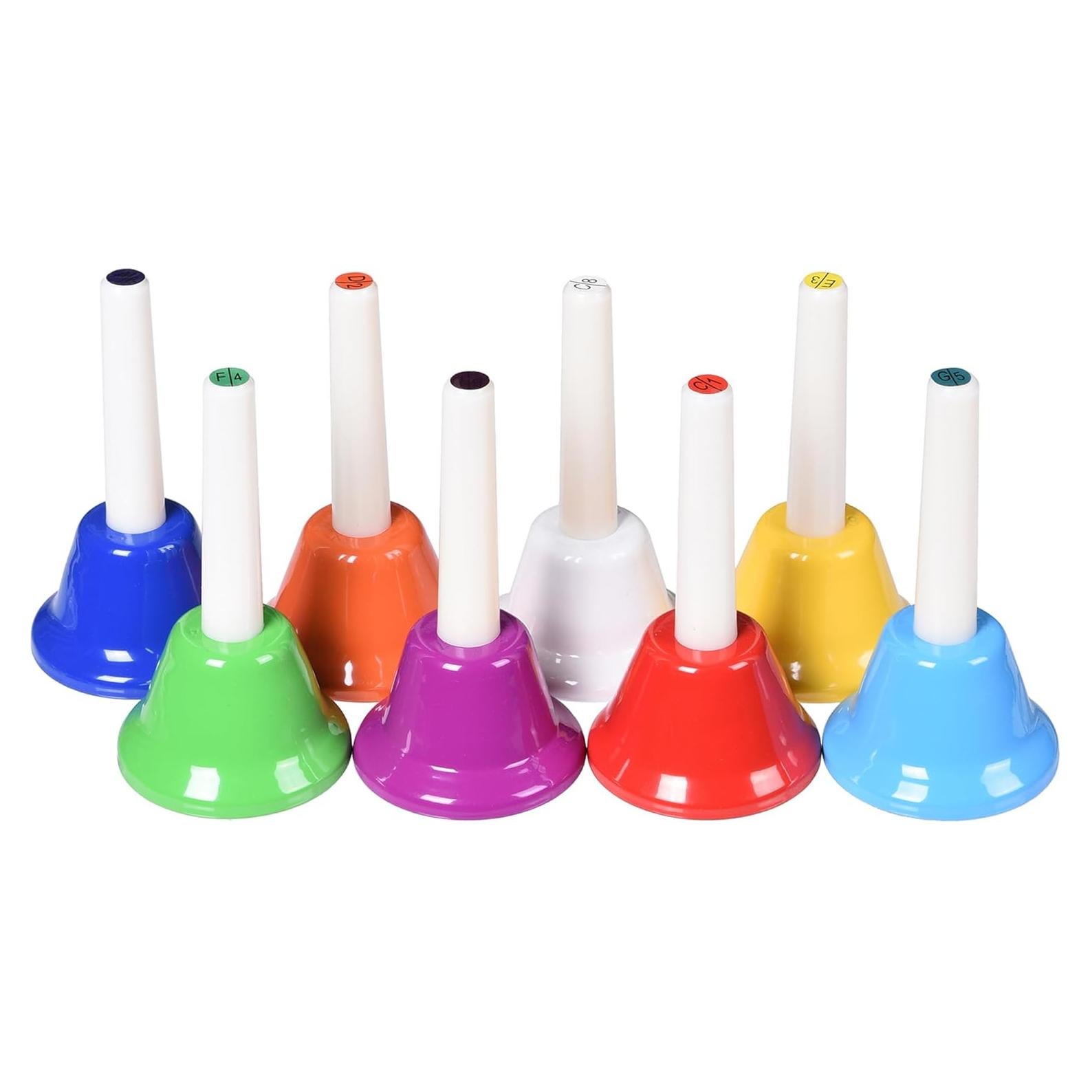 Juego de Campanas de Mano TDOCK 8 Notas Coloridas 13 cm