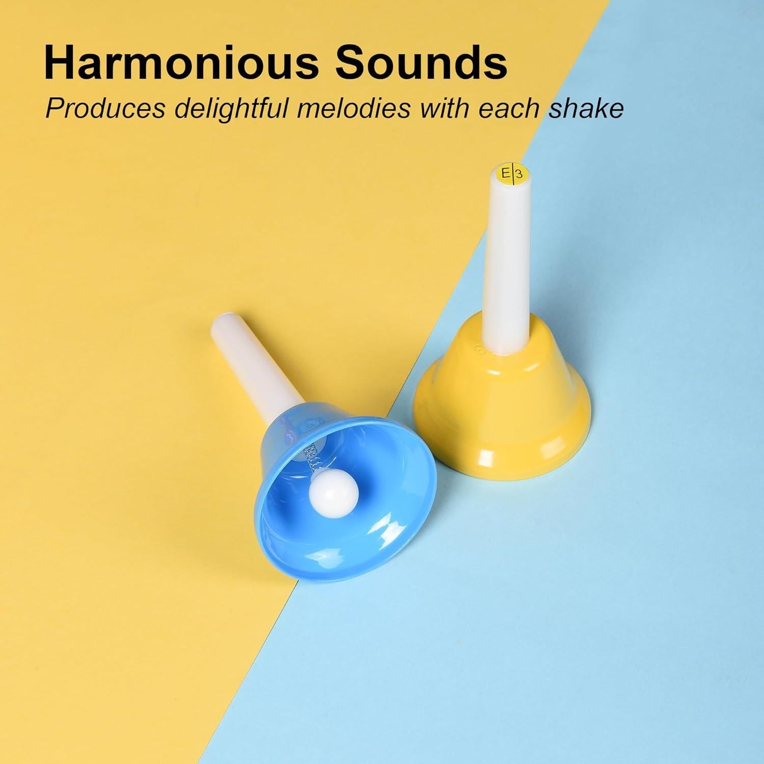 Juego de Campanas de Mano TDOCK 8 Notas Coloridas 13 cm