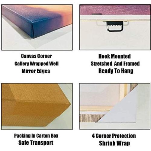 Arte de Pared Zen Buda Dorado 4 Piezas Lienzo Zlove