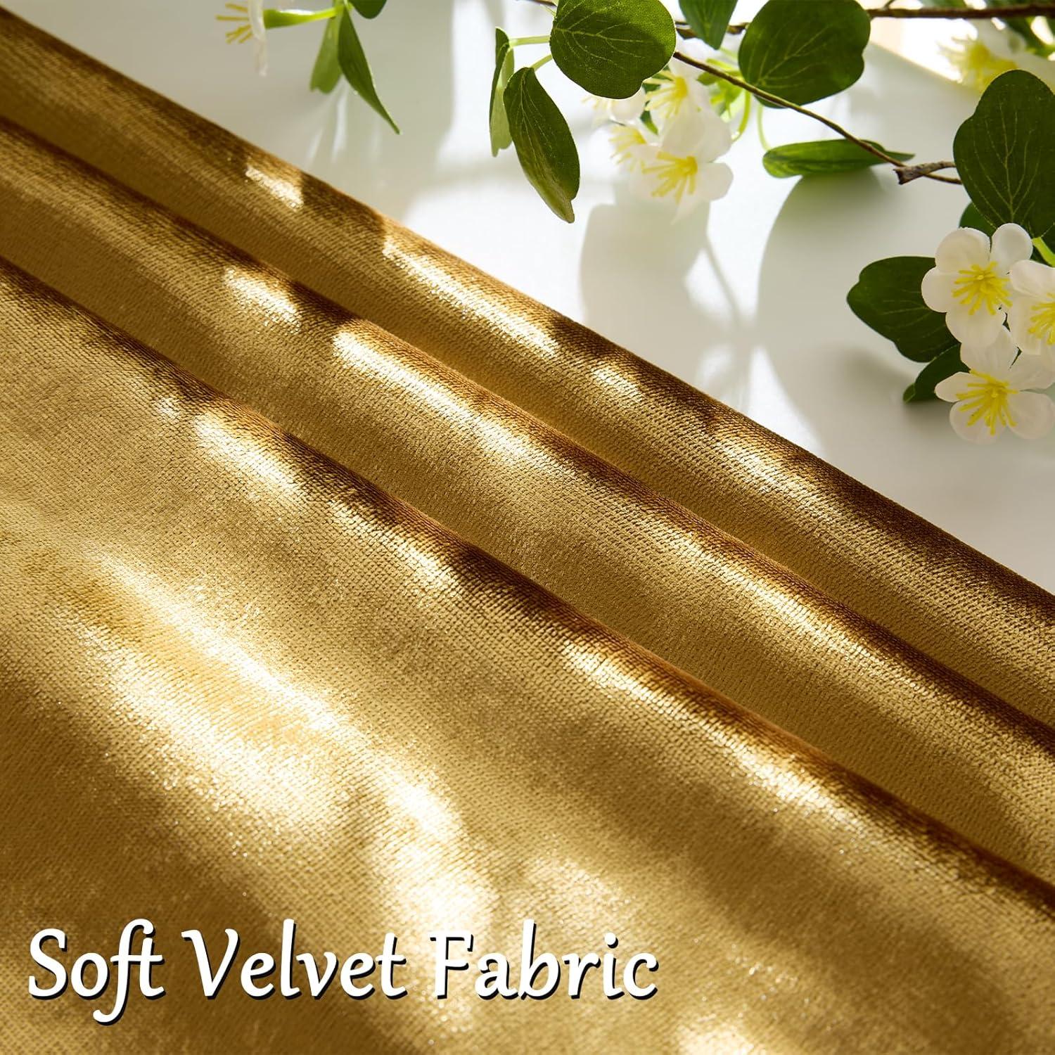 Fundas de Almohada de Terciopelo Dorado GIGIZAZA 45.7x45.7 cm 2 Pzas