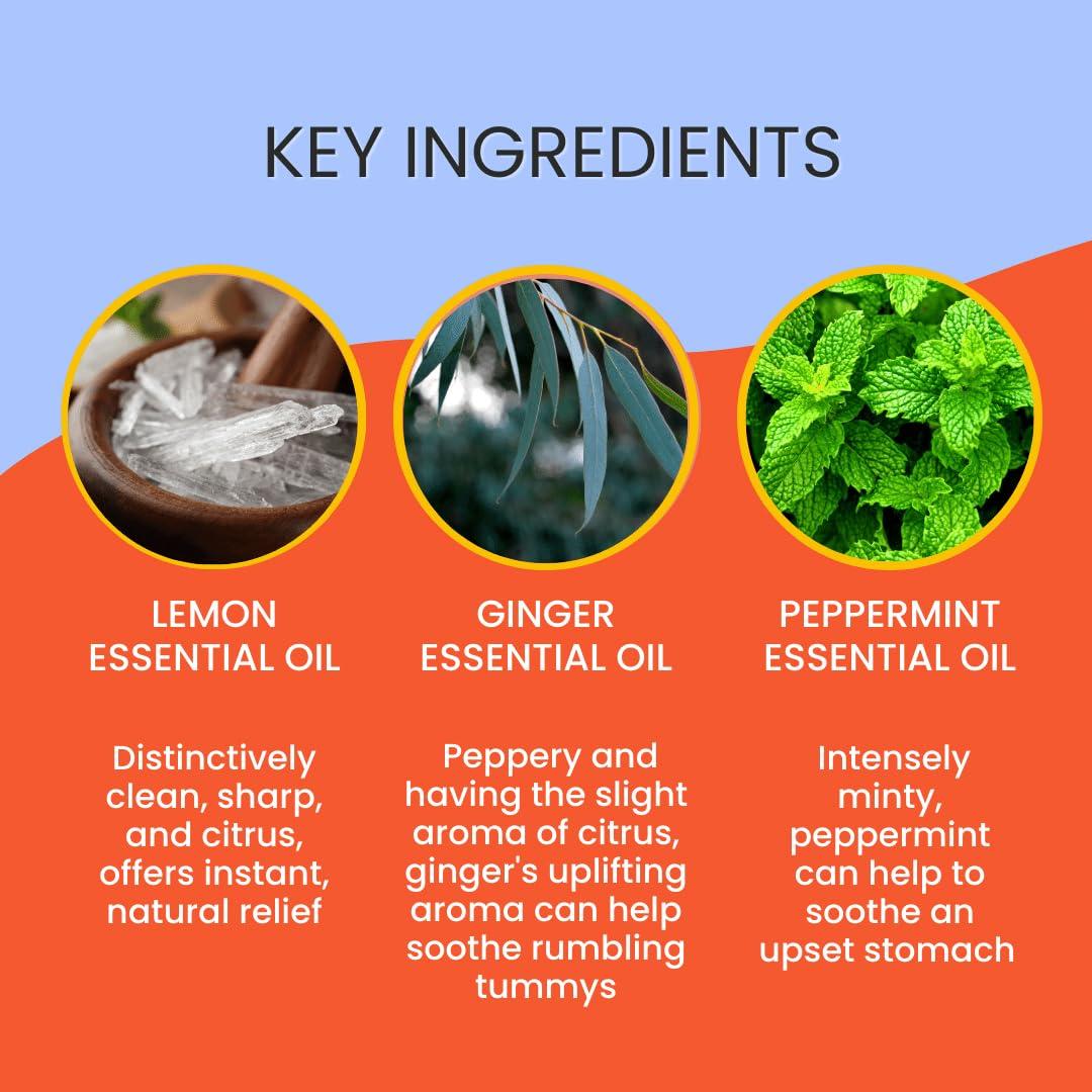 Roll-On Aromaterapia Queaze Eaze 12ml - Alivio Natural Náuseas