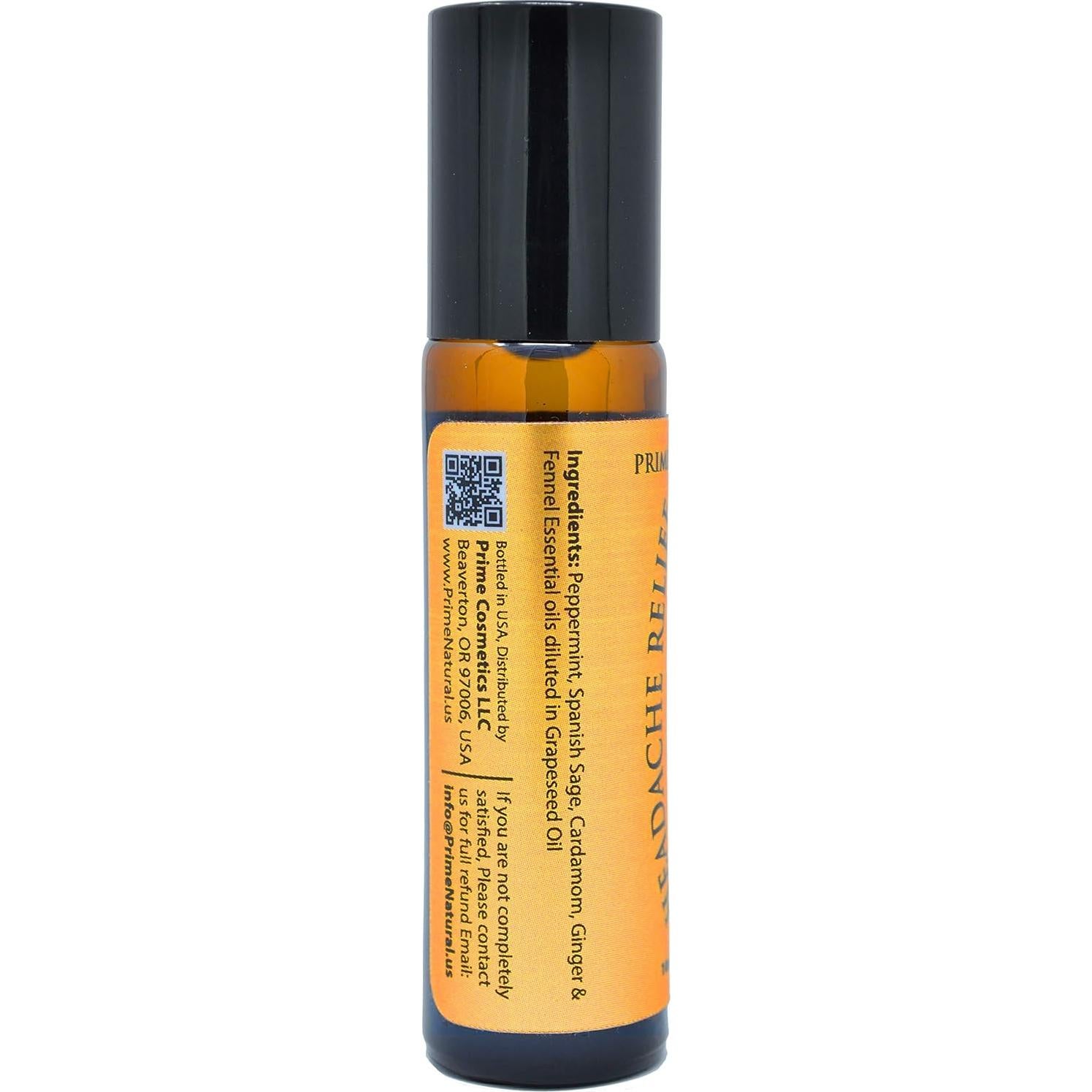 Aceite Esencial Roll-On Prime Natural 10ml Alivio Dolores Cabeza