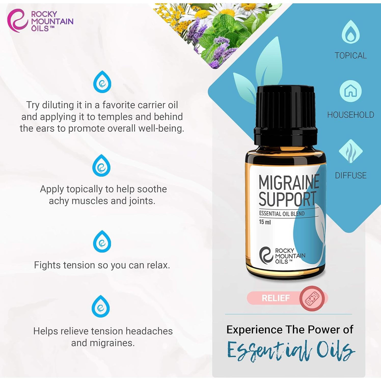 Mezcla de Aceites Esenciales Rocky Mountain para Migrañas 15ml