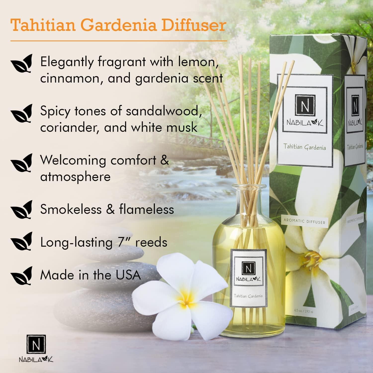 Difusor de Varillas Nabila K Gardenia Tahitiana 184g - Aroma Floral
