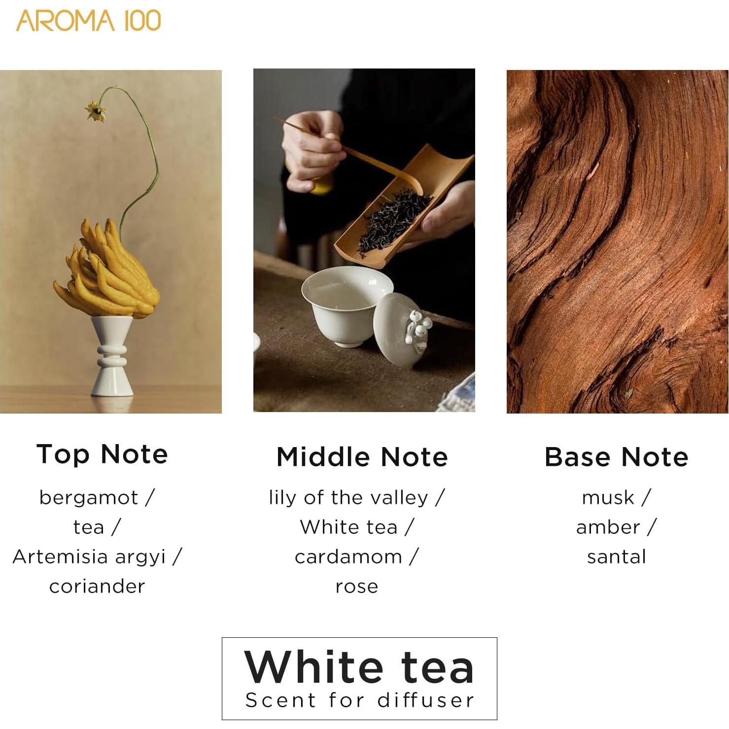 Aceite Difusor de Aromaterapia Aroma100 Té Blanco 110ml