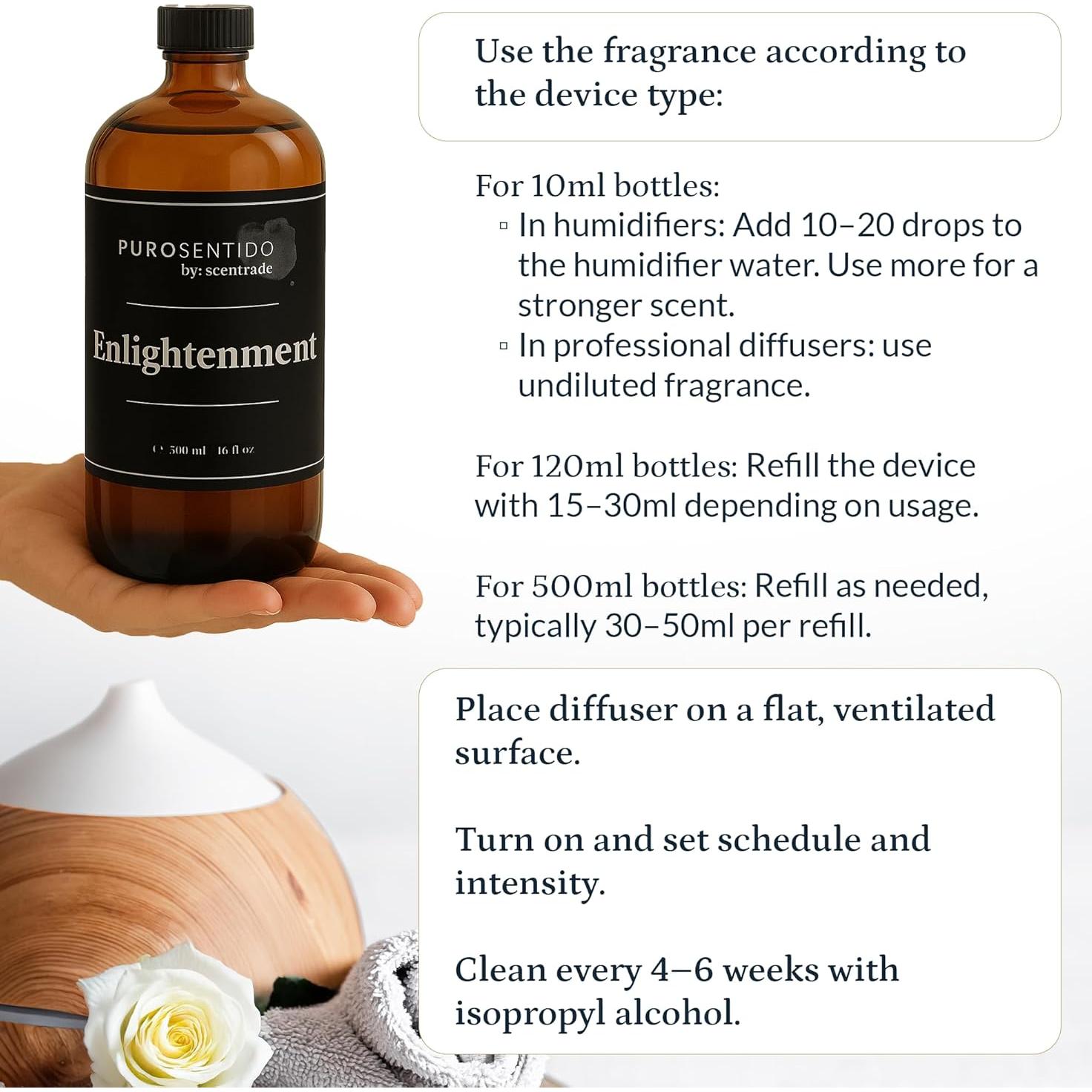 Aceite Aromático PuroSentido Iluminación 10ml - Aroma Floral y Frutal