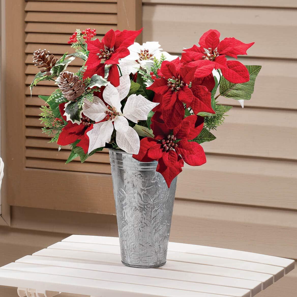 Set de 2 Arbustos Artificiales Poinsettia y Piña OakRidge 53 cm