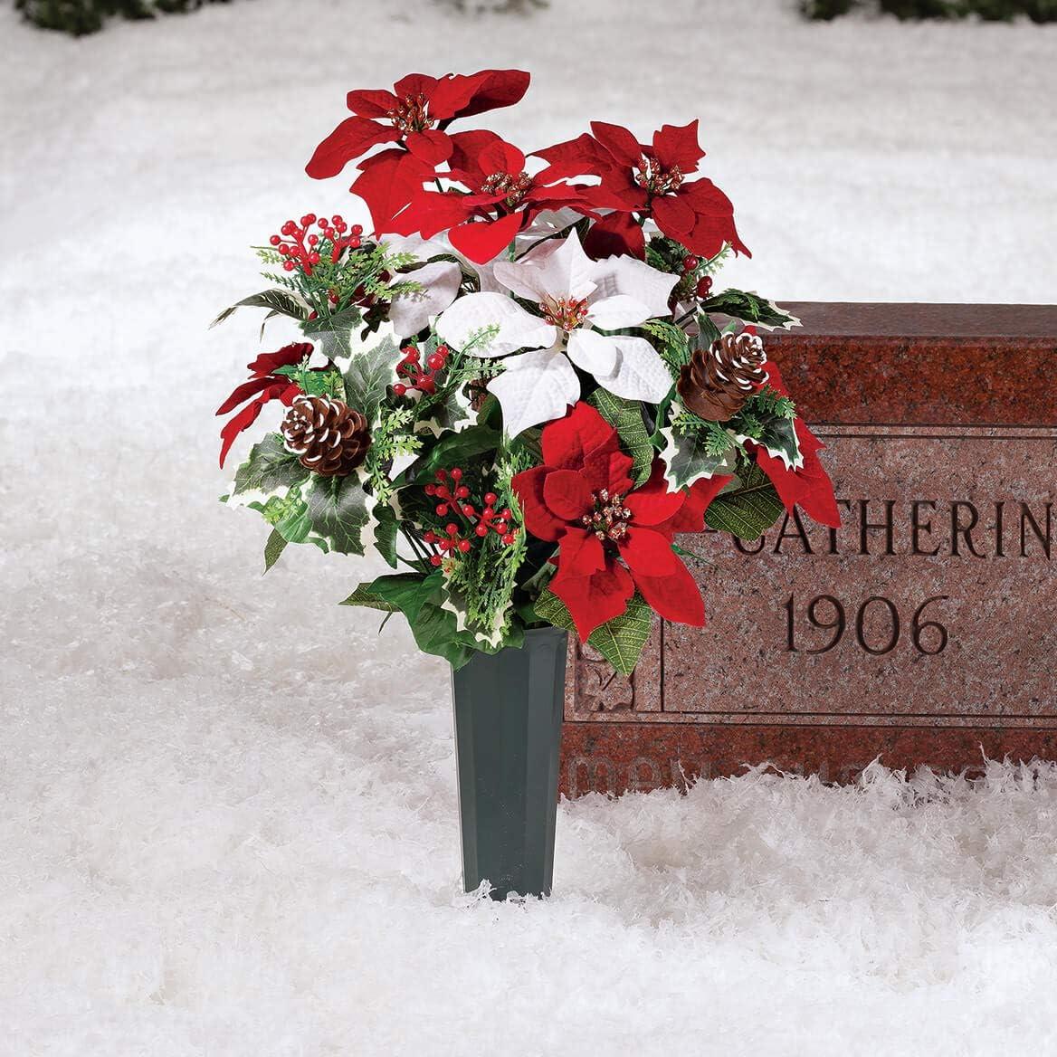 Set de 2 Arbustos Artificiales Poinsettia y Piña OakRidge 53 cm