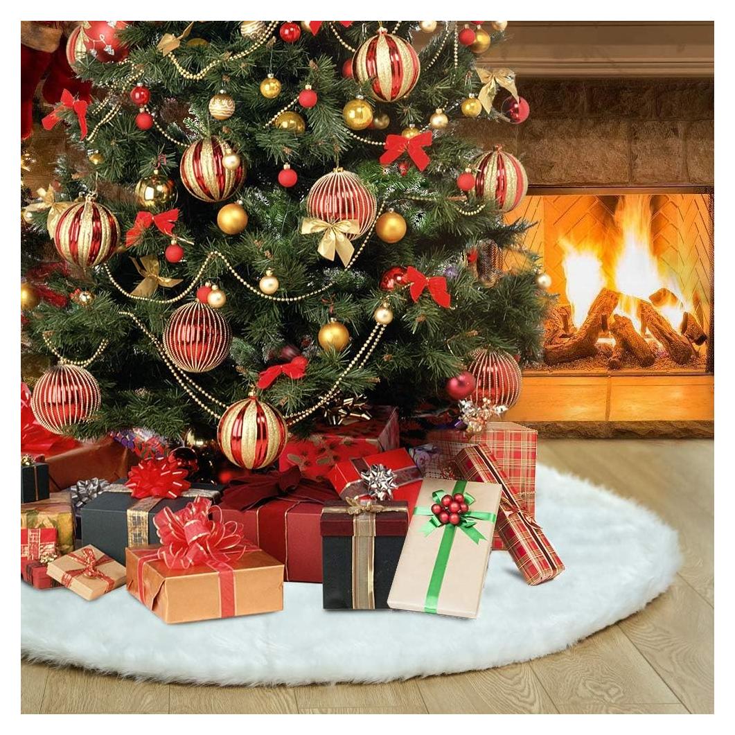 Funda de Árbol de Navidad TOBEHIGHER 121.92 cm Blanca Piel Sintética