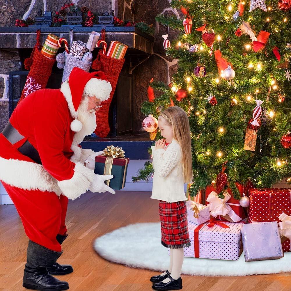 Funda de Árbol de Navidad TOBEHIGHER 121.92 cm Blanca Piel Sintética