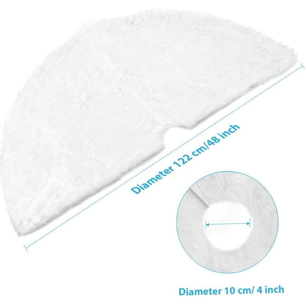 Funda de Árbol de Navidad TOBEHIGHER 121.92 cm Blanca Piel Sintética