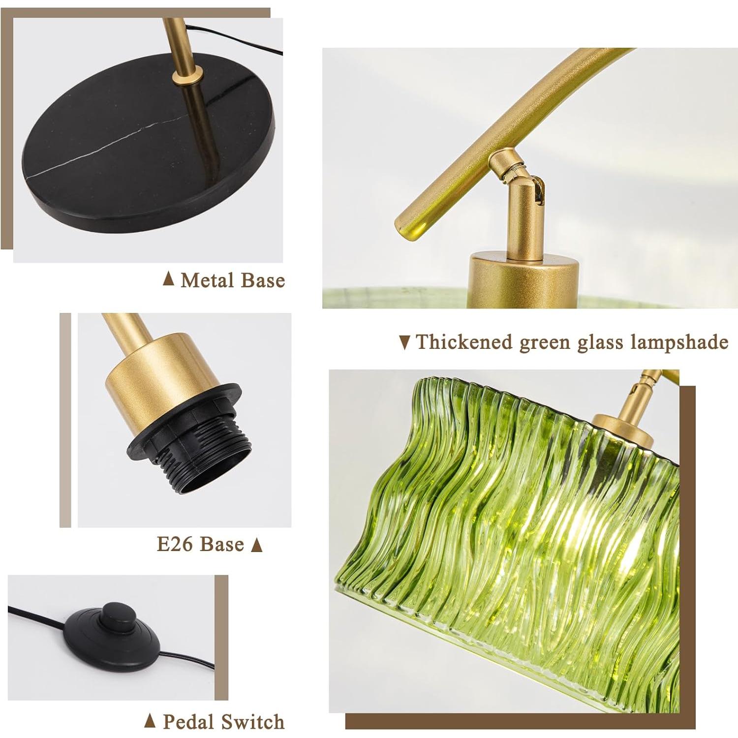 Lámpara de Piso Moderna JERANDO Verde con Control Remoto 160cm