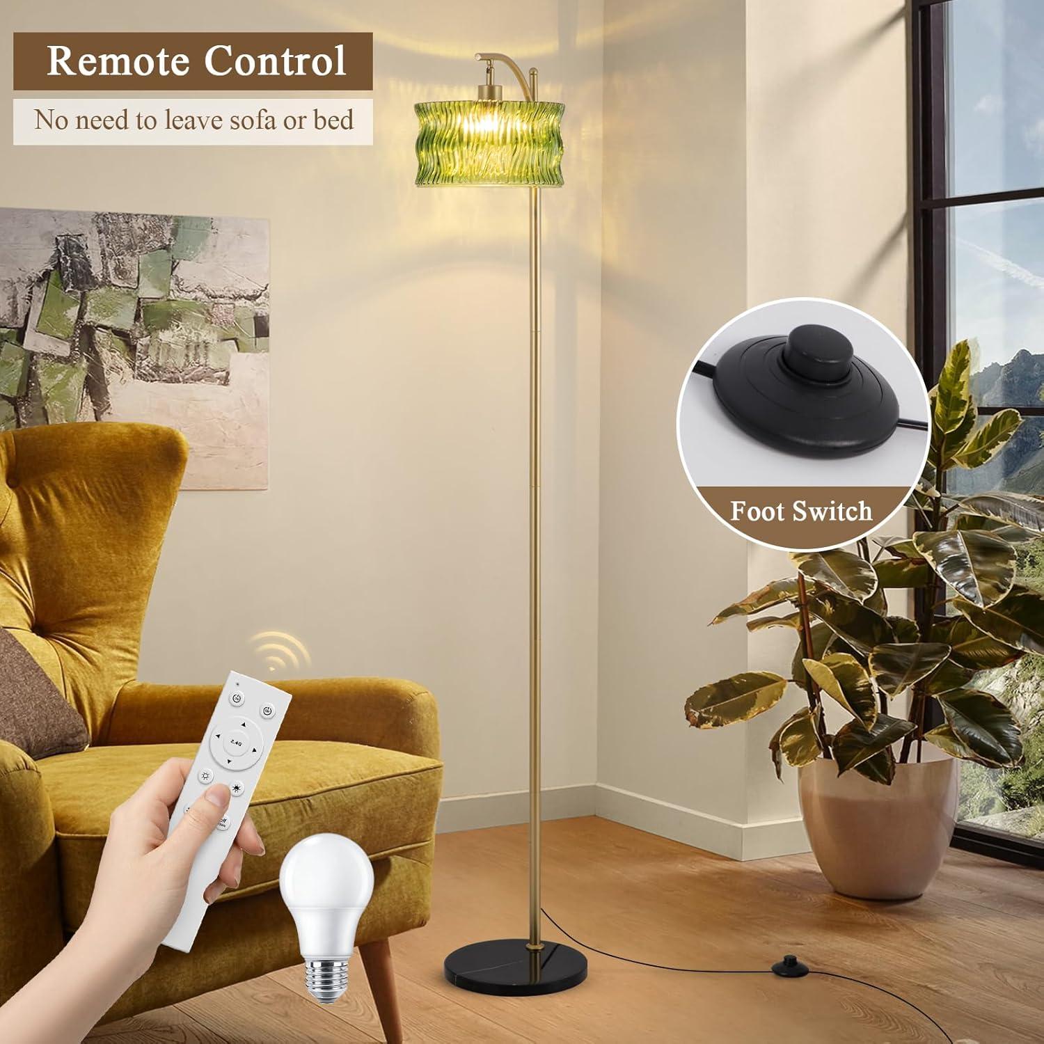 Lámpara de Piso Moderna JERANDO Verde con Control Remoto 160cm