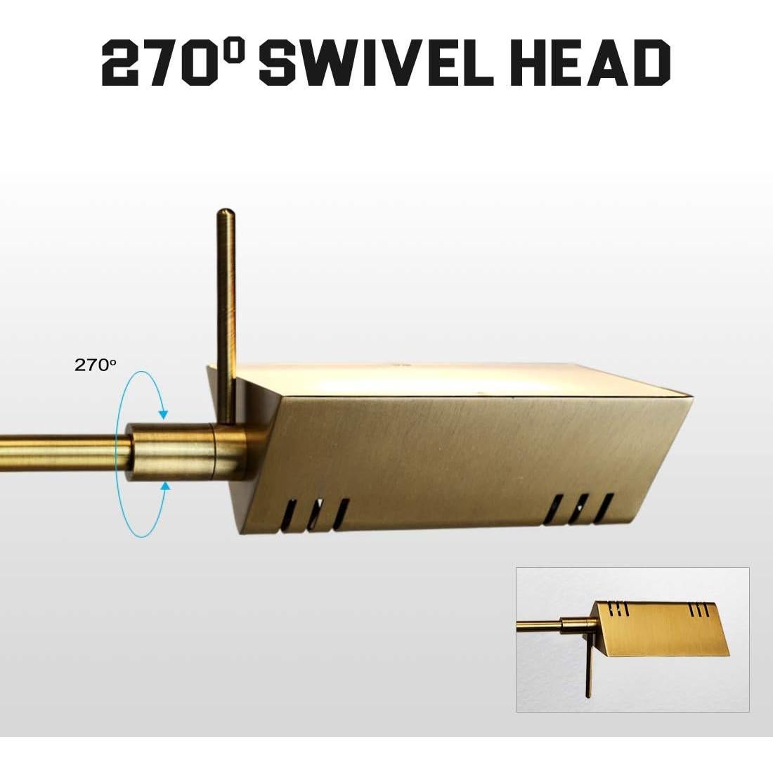 Lámpara de Pie LED O'Bright Regulable 12W Latón Antiguo