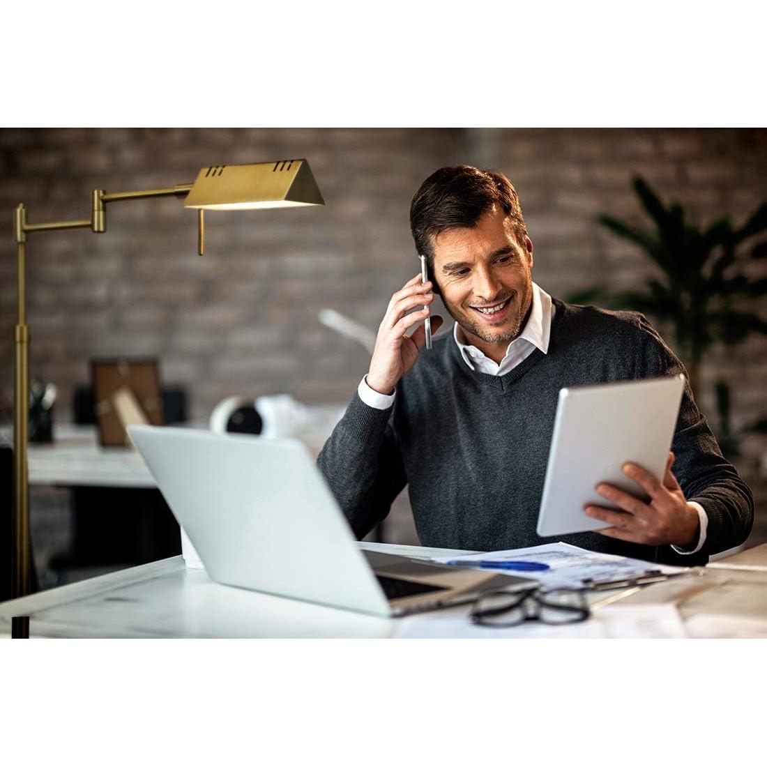 Lámpara de Pie LED O'Bright Regulable 12W Latón Antiguo