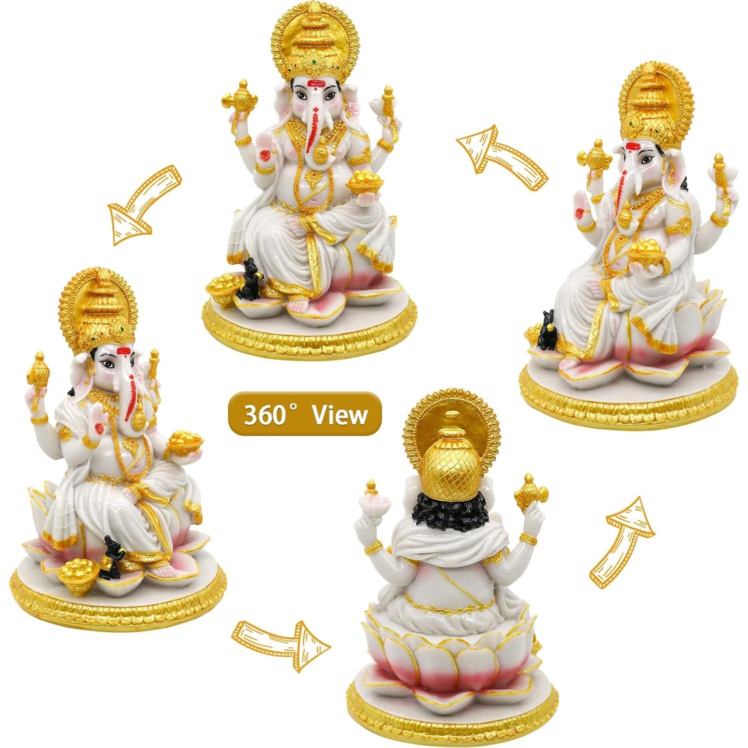 Estatua de Ganesh 21.34 cm JJJ Arts - Decoración Pooja Diwali