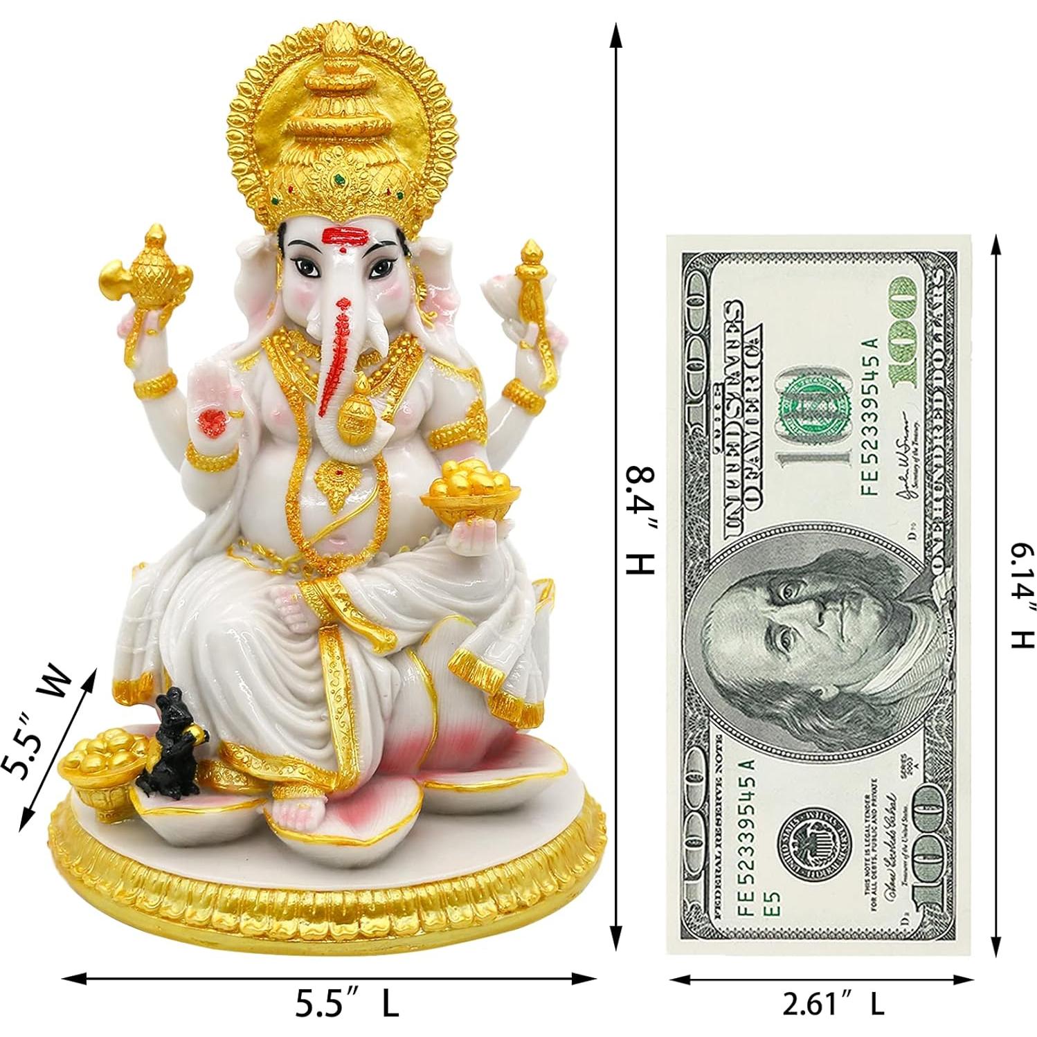 Estatua de Ganesh 21.34 cm JJJ Arts - Decoración Pooja Diwali