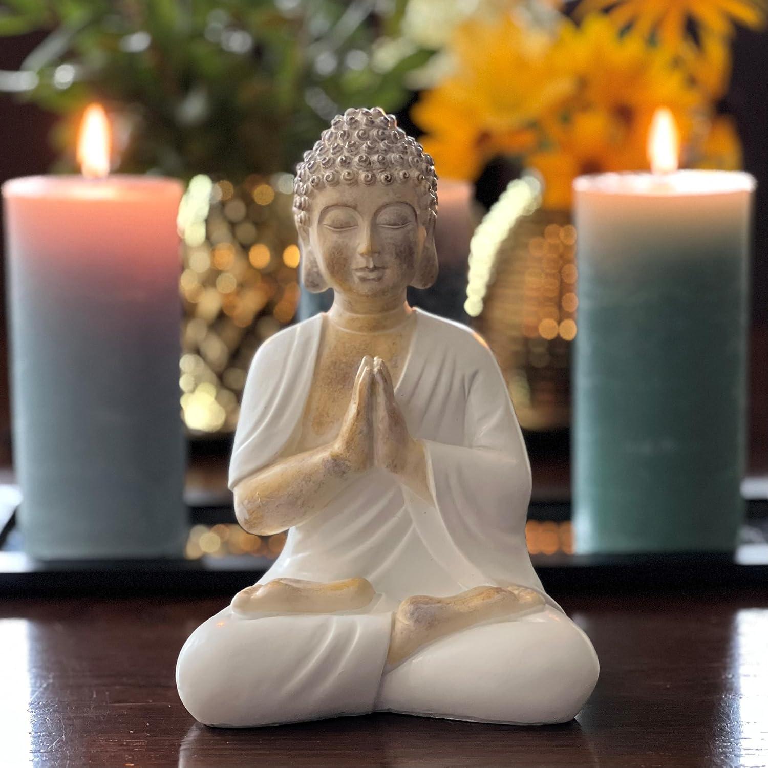 Estatua de Buda Namaste WHW Whole House Worlds 20 cm Resina