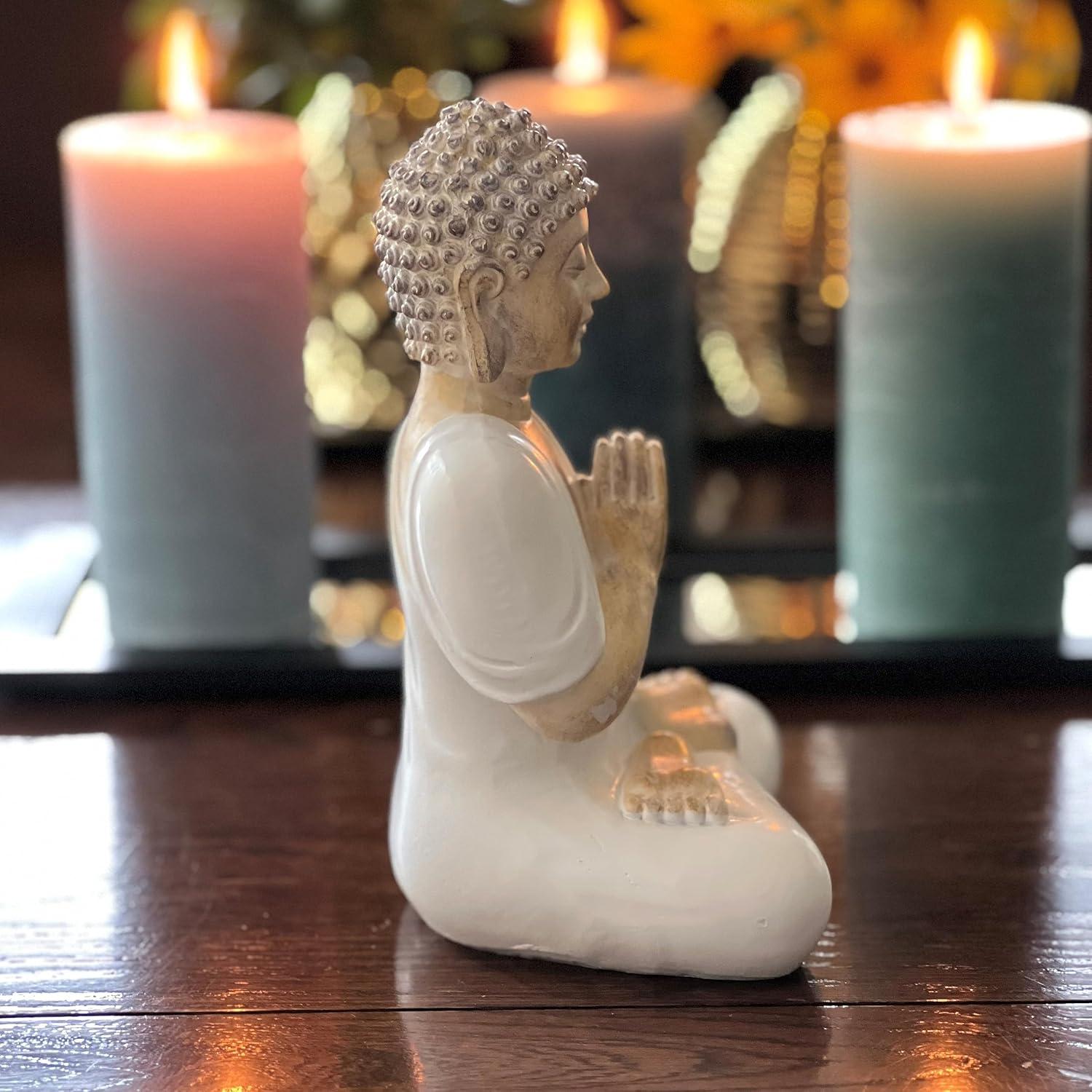 Estatua de Buda Namaste WHW Whole House Worlds 20 cm Resina
