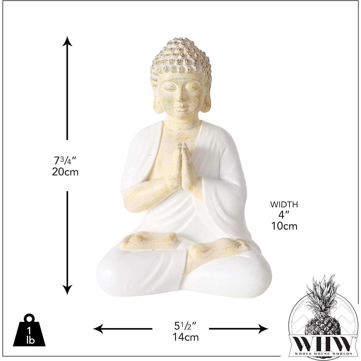 Estatua de Buda Namaste WHW Whole House Worlds 20 cm Resina
