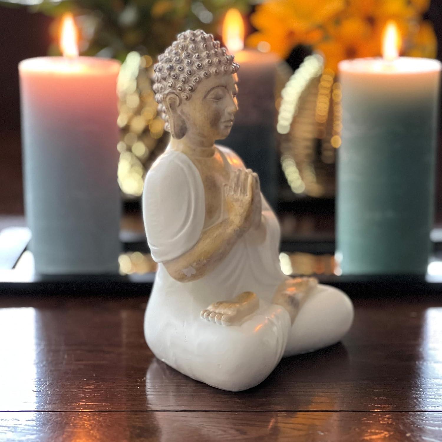 Estatua de Buda Namaste WHW Whole House Worlds 20 cm Resina