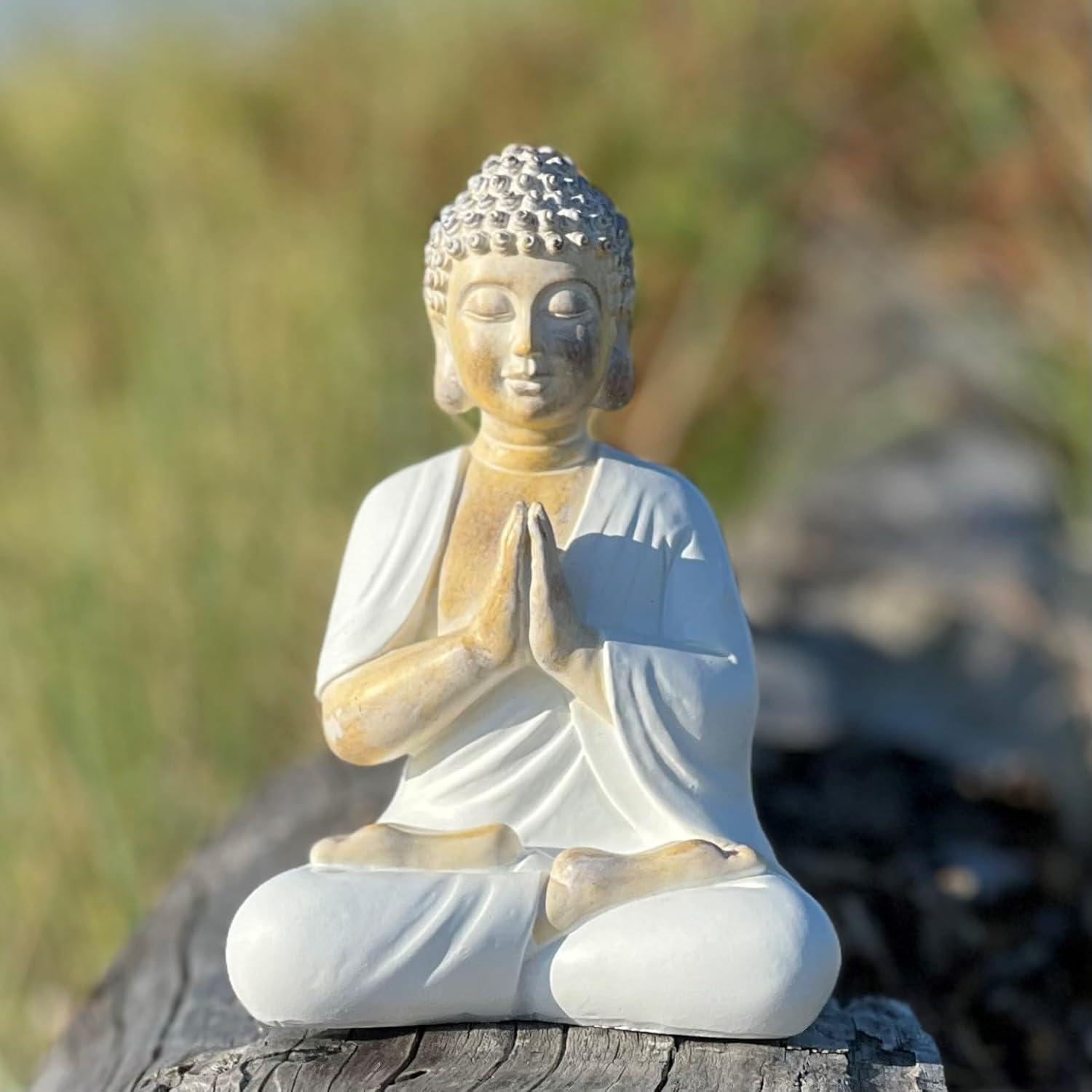 Estatua de Buda Namaste WHW Whole House Worlds 20 cm Resina