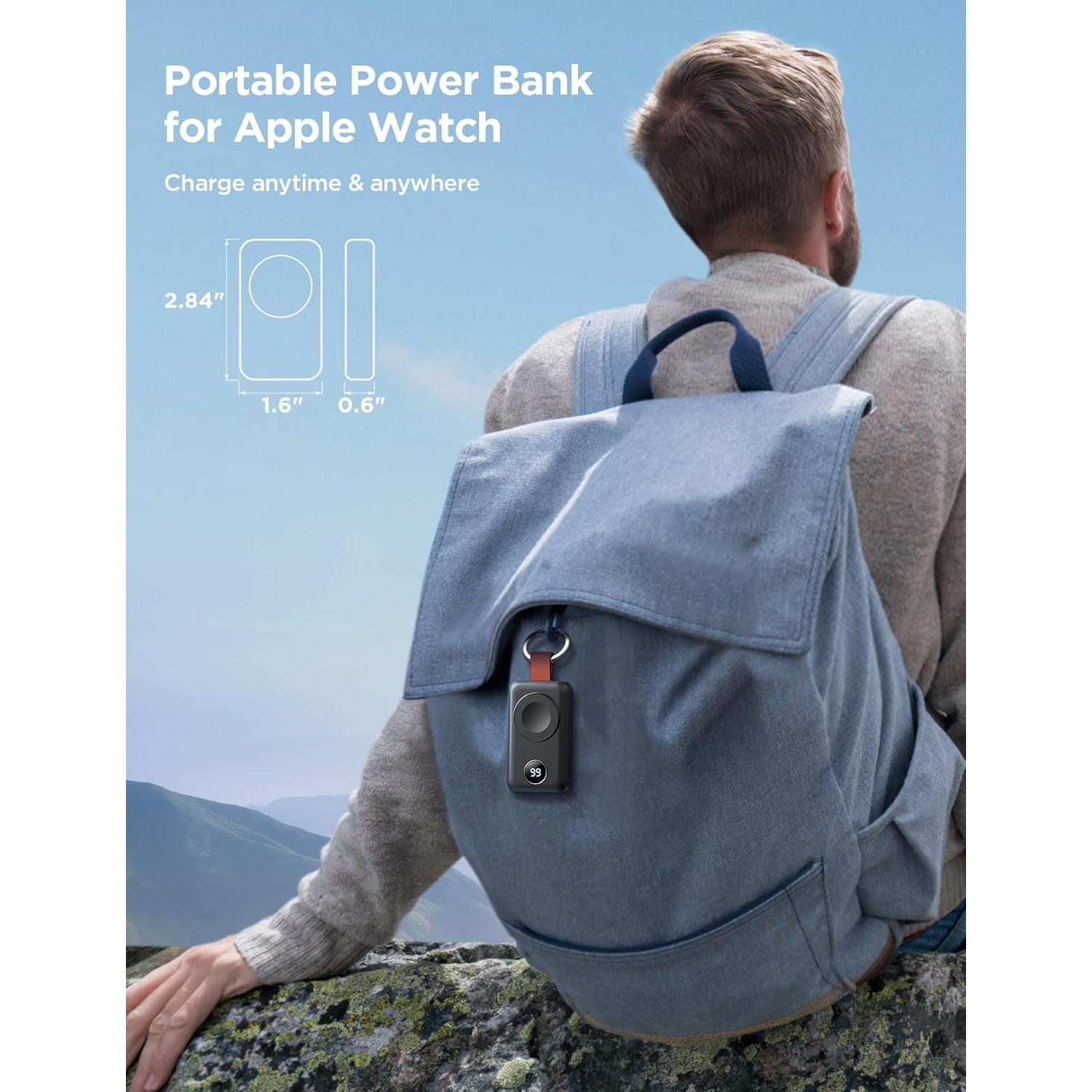 Cargador Inalámbrico Joyroom 2000mAh para Apple Watch Negro