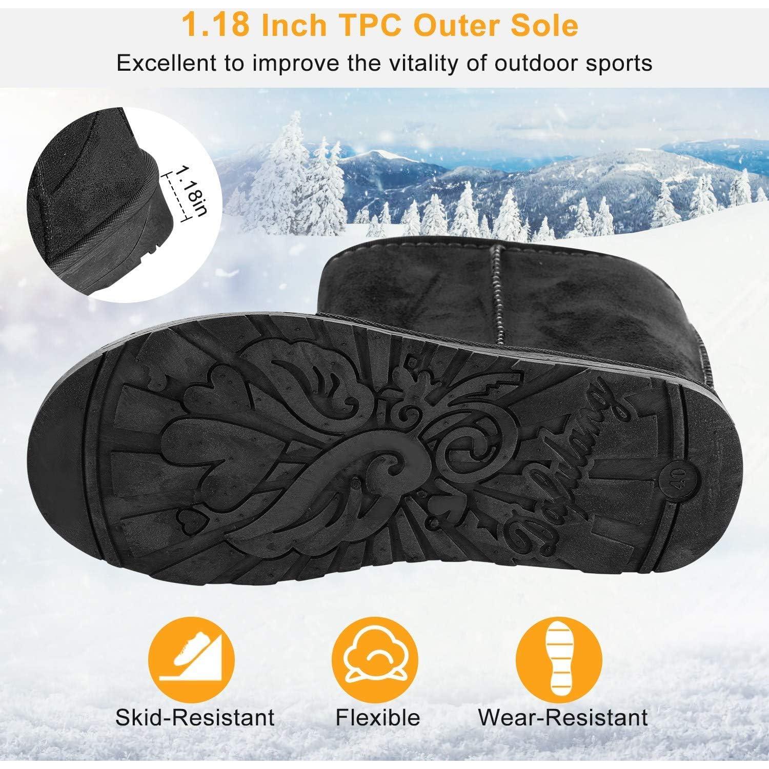 Botas de Nieve TeqHome para Mujeres Impermeables 26,8 cm