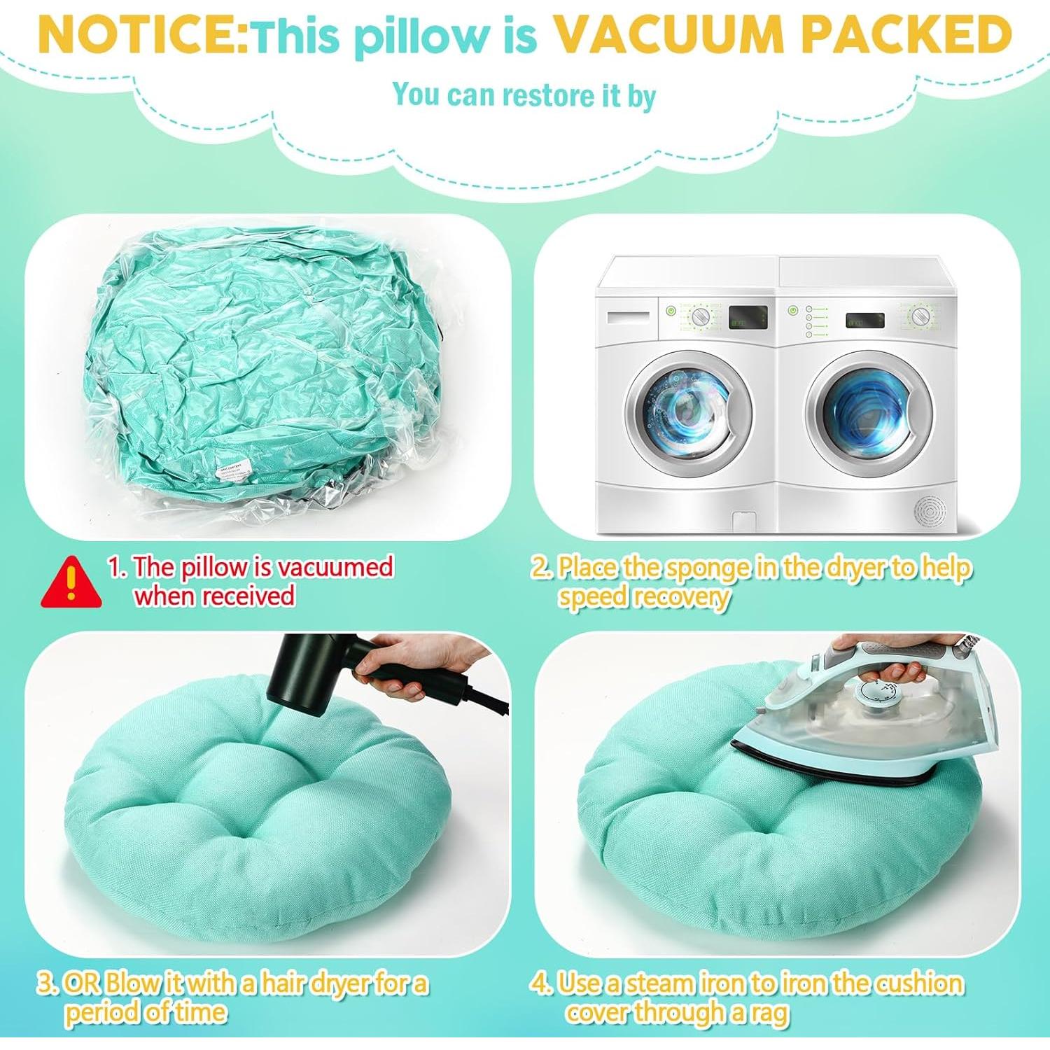 Cojines de Suelo Redondos Fumete 8 Pcs 40 cm Verde Menta