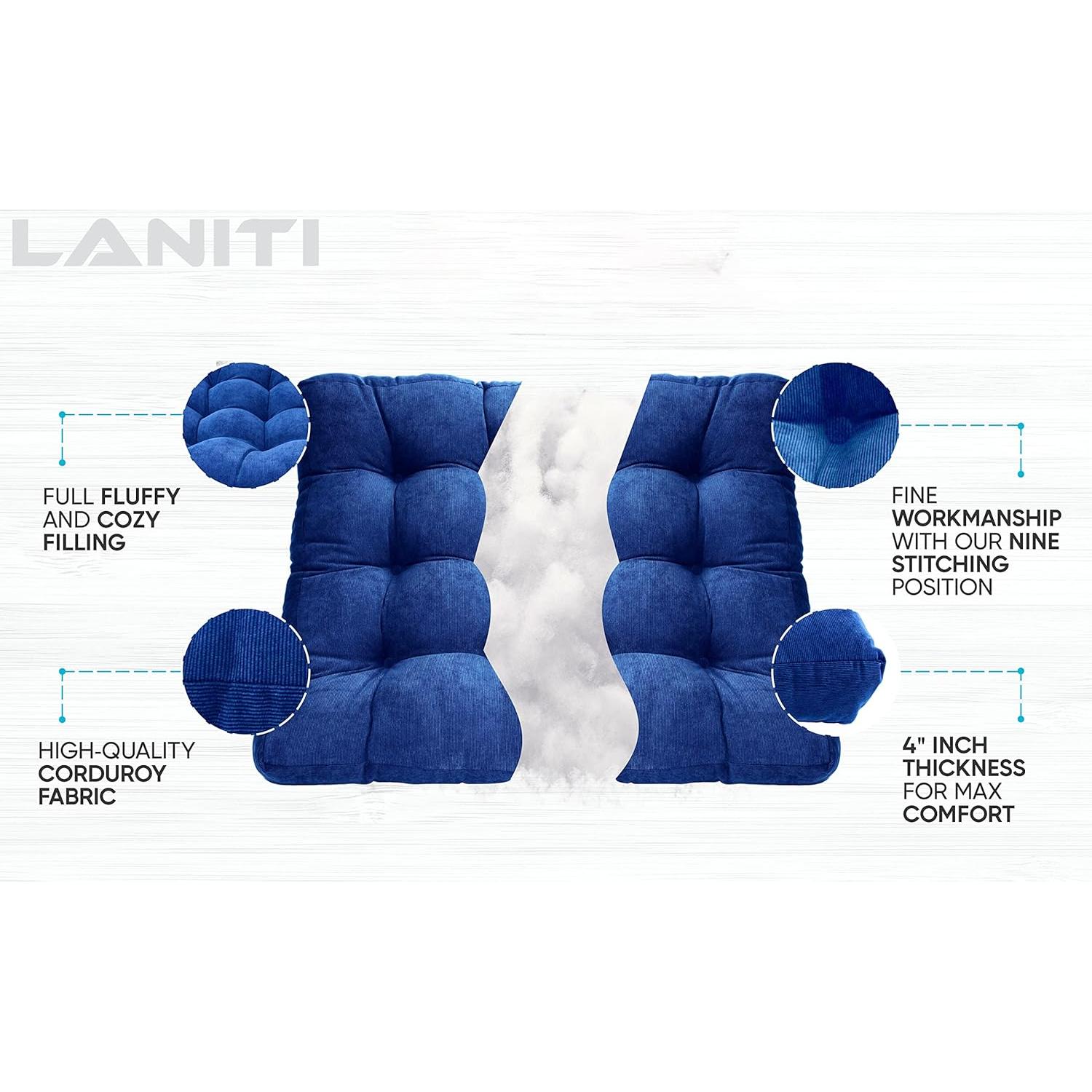 Cojín de Piso Extra Grande LANITI 61x61 cm Blanco