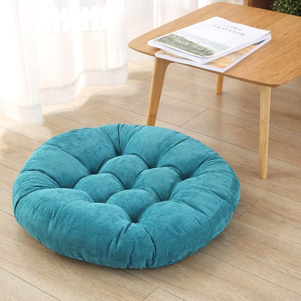 Cojín de Suelo Redondo 56 cm Sexysamba Turquesa Acolchado