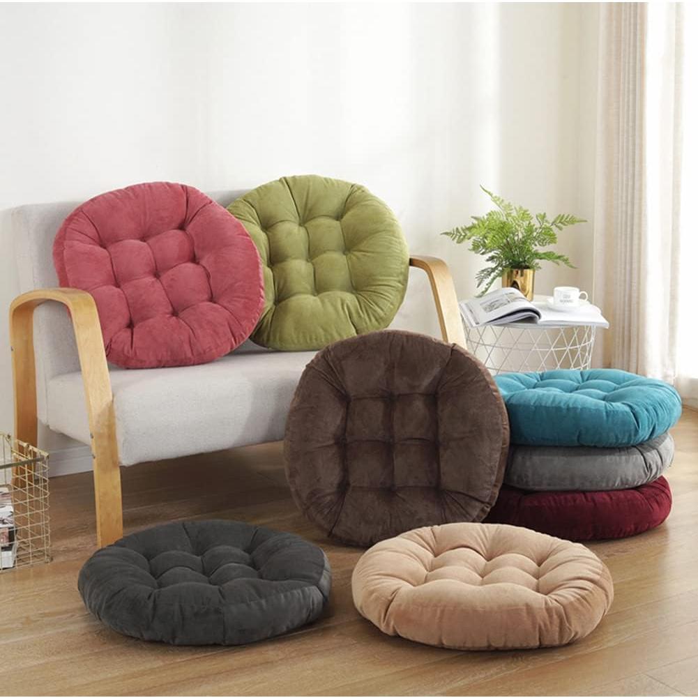 Cojín de Suelo Redondo 56 cm Sexysamba Turquesa Acolchado