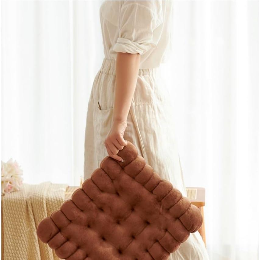 Cojín de Asiento Rectangular Peninsula Love 38x38 cm Galleta